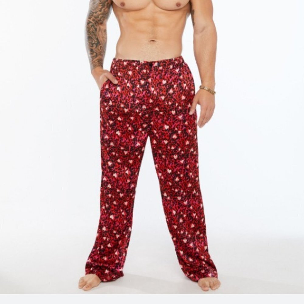 Savage X Fenty Men's Animal Romance Print Savage X Satin Pants - S